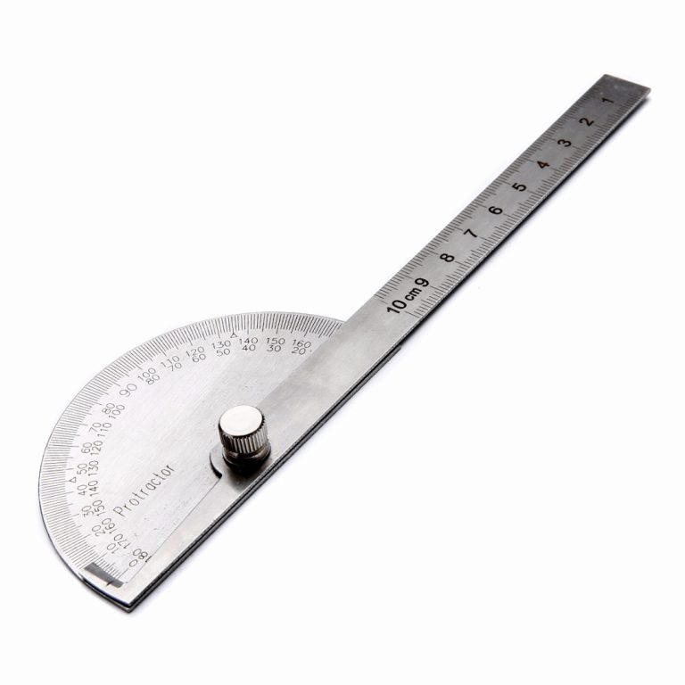 1pc 180 Degree Protractor Angle Ruler Stainless Steel Measuring Tool ...