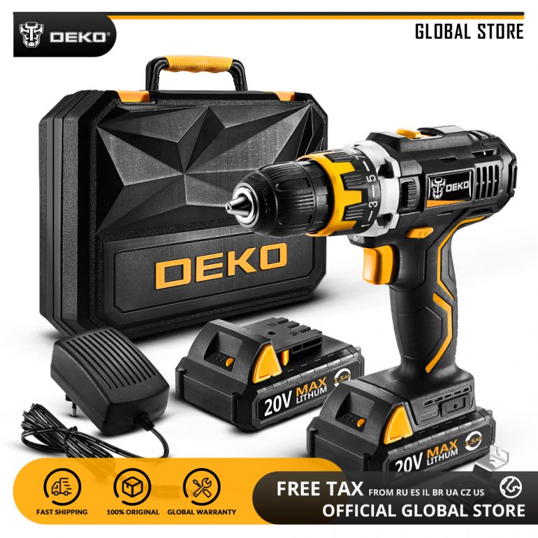 DEKO GCD20DU2 20V MAX Power Tool with Lithium Battery Variable Speed