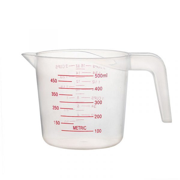 GOONBQ 3 pcs/set 250/500/1000 ml Measuring Cup Plastic Graduated Liquid Measuring Cups Cooking
