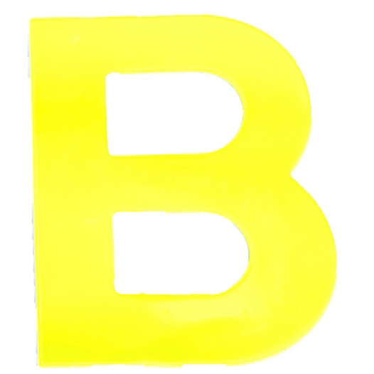 Yellow High Visibility Reflective Self Adhesive Vinyl Letter, 75mm ...