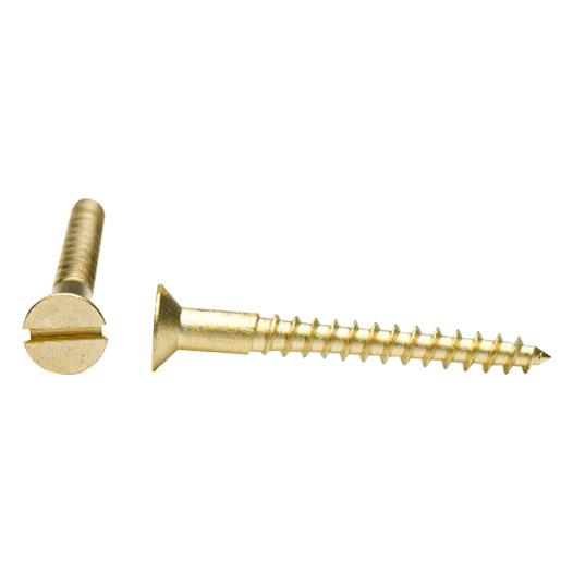 Slotted CSK Woodscrews, Solid Brass 8 x 1 (50 Pack) Tools Store