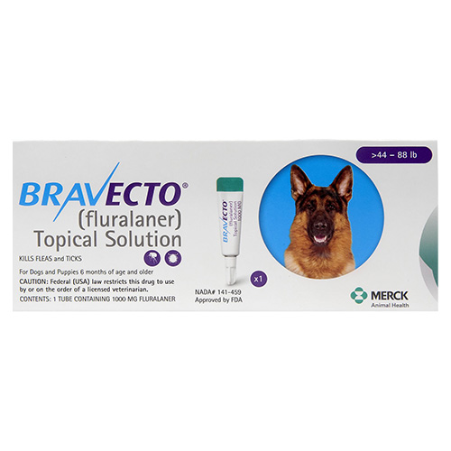 Bravecto Topical For Large Dogs (44 - 88 Lbs) Blue 2 Doses Tools Store